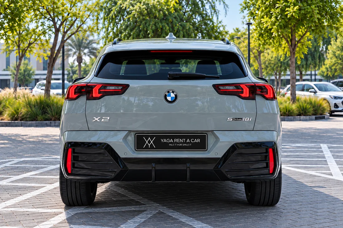 BMW X2 White — rear exterior and tailgate