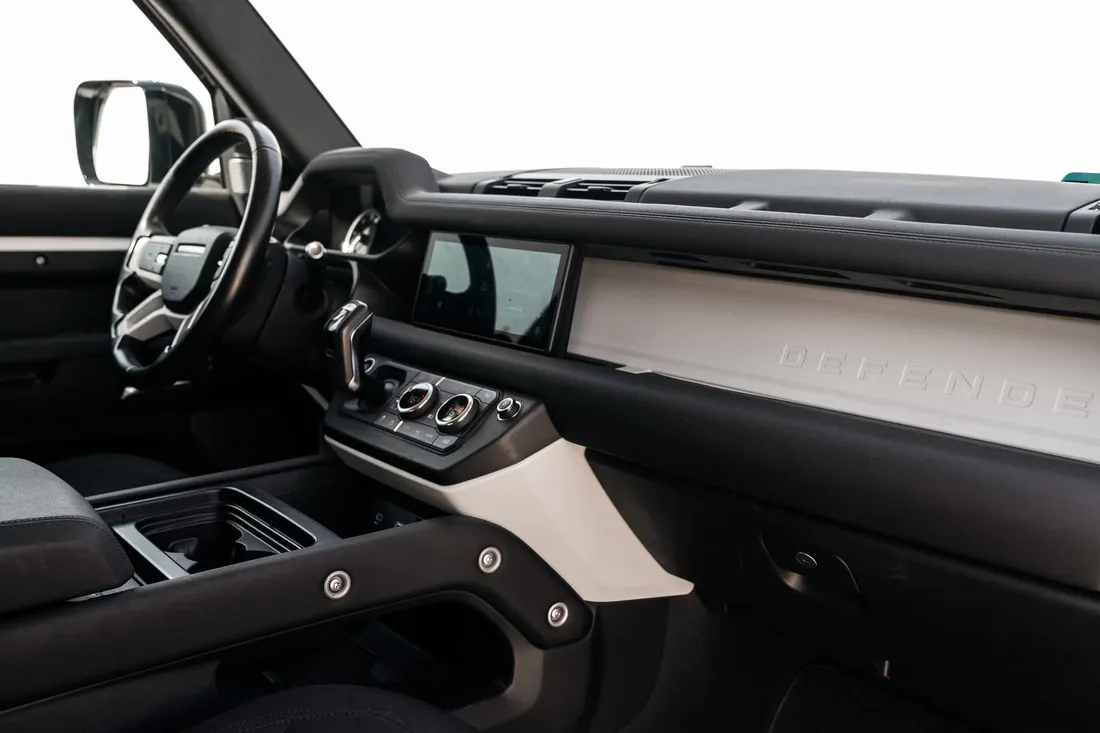 Land Rover Defender — front passenger dashboard and centre console