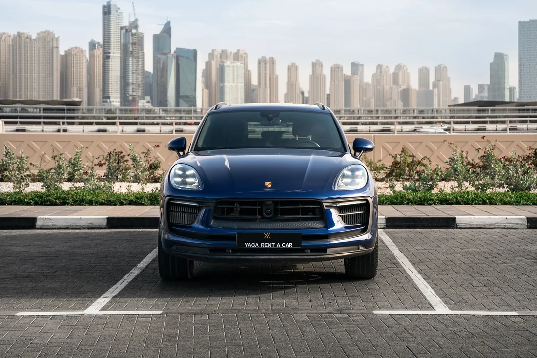 Porsche Macan S — front exterior and headlights